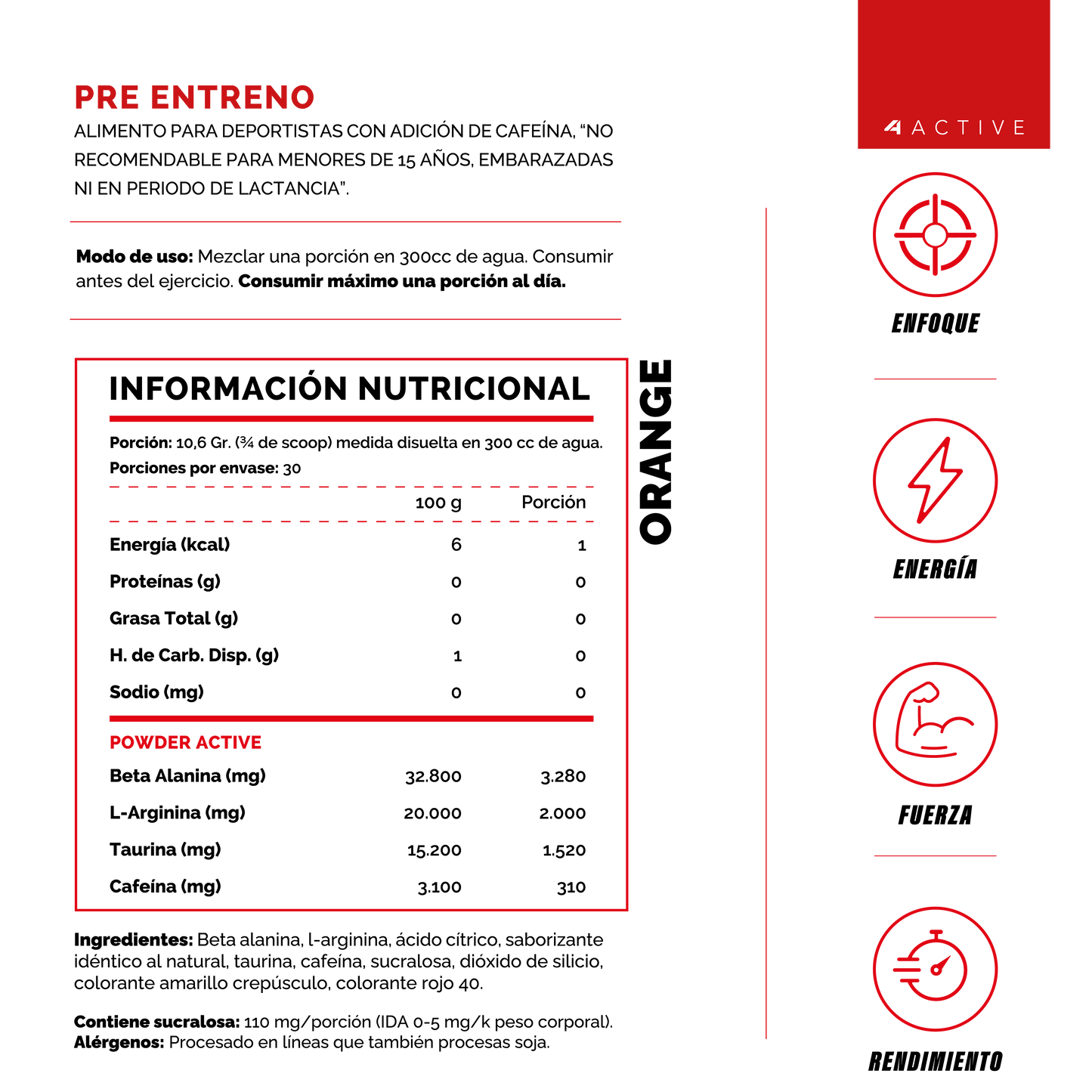 Beast Pre Workout Orange