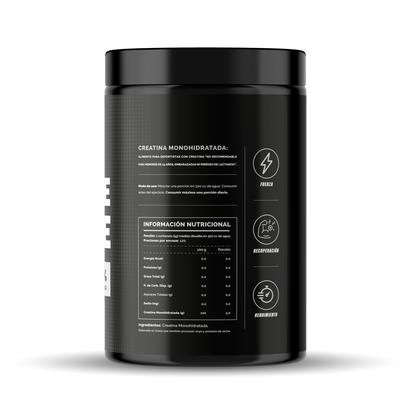 4Active Creatina Monohidratada 600g | 120 Servicios · 5g por porción · Fuerza y Rendimiento