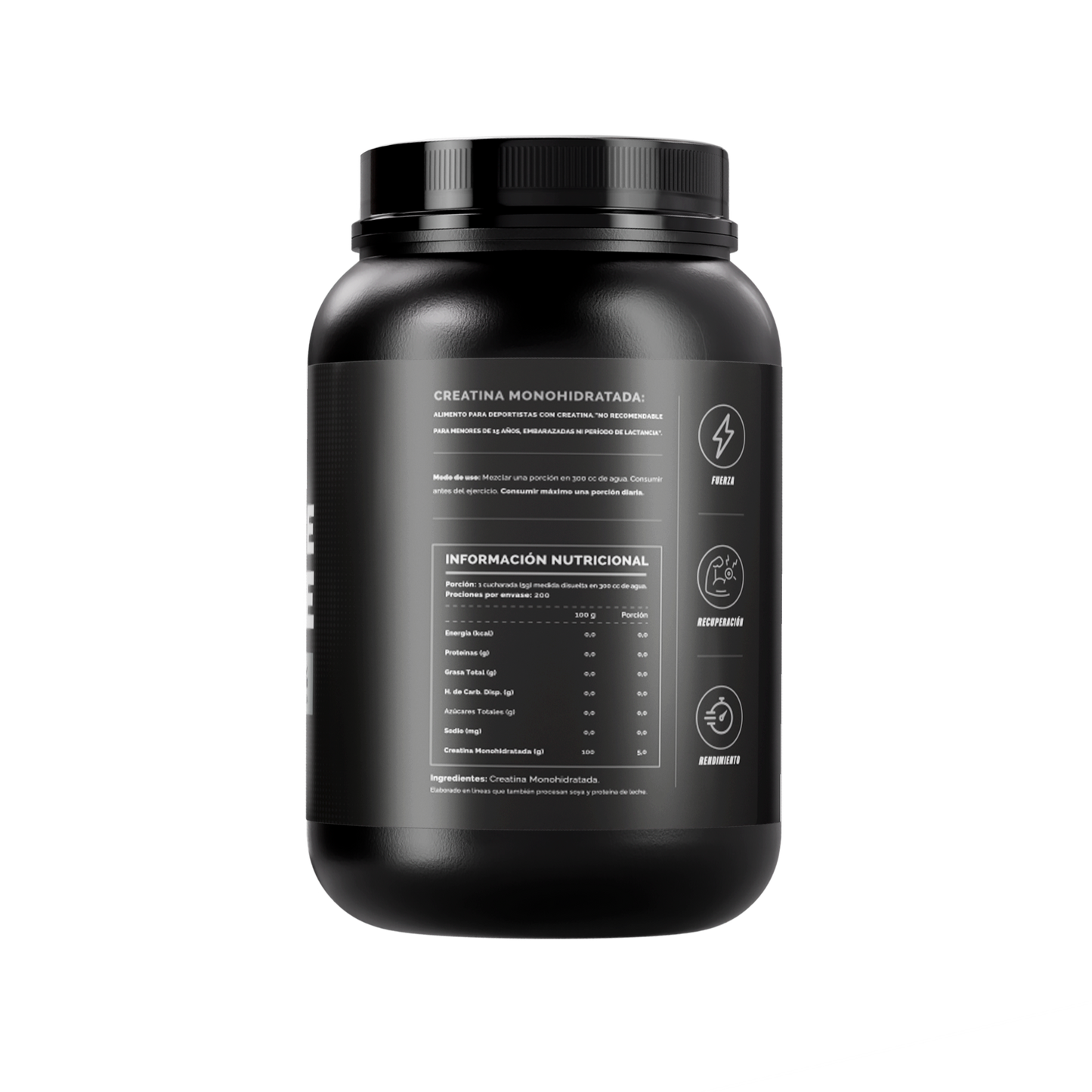 4Active Creatina Monohidratada 1kg | 200 Servicios · 5g por porción · Fuerza y Rendimiento