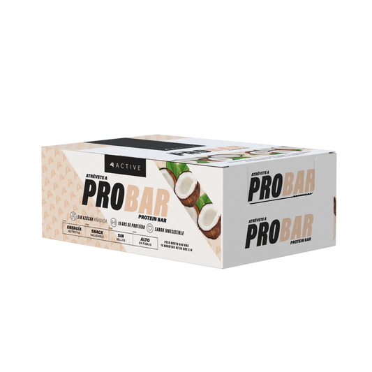 4Active Barra de Proteína Coco Chocolate | 16 unidades · 15g Proteína · Snack Fitness