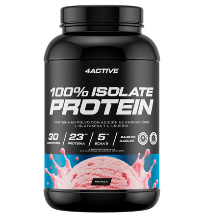 4Active 100% Isolate Protein · 30 Porciones | 23-24 g de Proteína por Porción | 5 Sabores