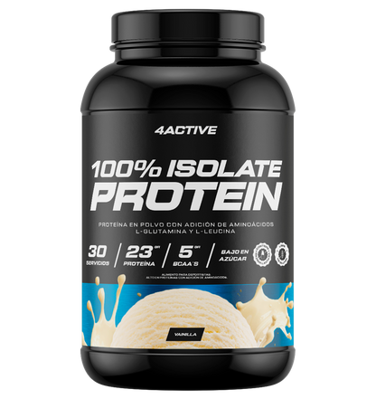 4Active 100% Isolate Protein · 30 Porciones | 23-24 g de Proteína por Porción | 5 Sabores
