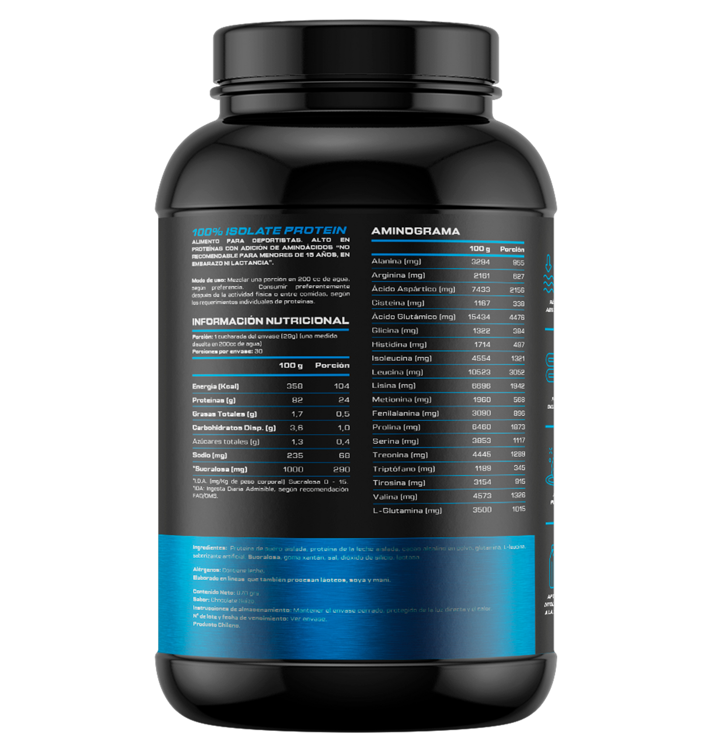 4Active 100% Isolate Protein · 30 Porciones | 23-24 g de Proteína por Porción | 5 Sabores