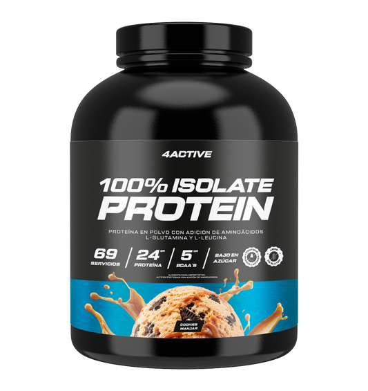 4Active 100% Isolate Protein 2 kg · 69-71 Porciones | 23-24 g de Proteína por Porción