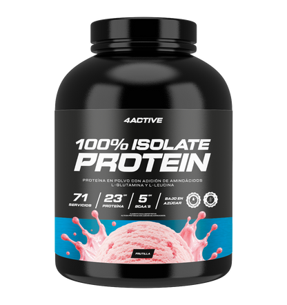 4Active 100% Isolate Protein 2 kg · 69-71 Porciones | 23-24 g de Proteína por Porción