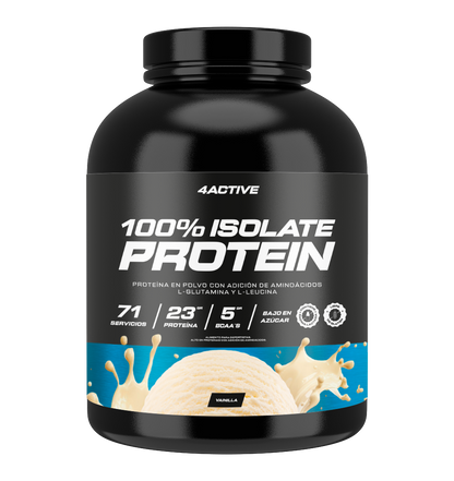 4Active 100% Isolate Protein 2 kg · 69-71 Porciones | 23-24 g de Proteína por Porción