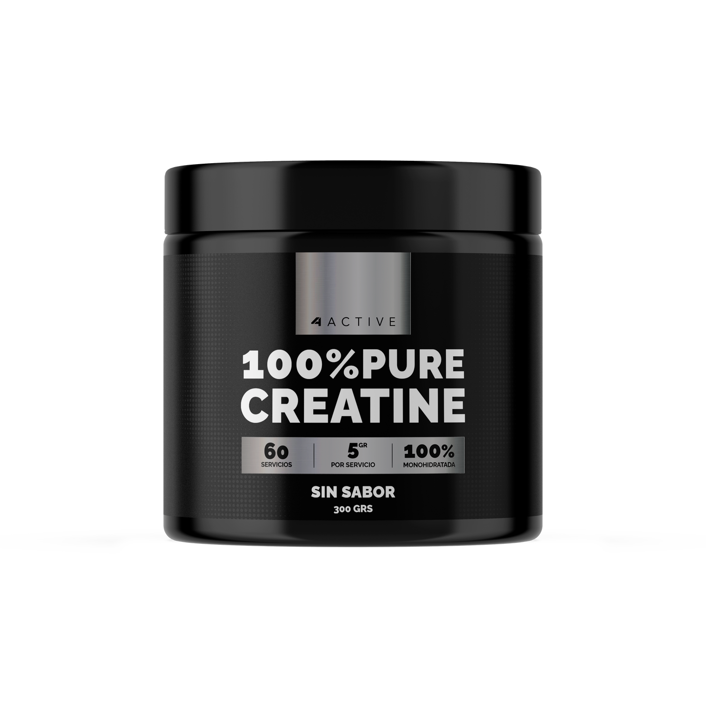 4Active Creatina Monohidratada 300g | 60 Servicios · 5g por porción · Fuerza y Rendimiento