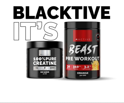 Packtive | 100% Pure Creatine + Beast Preworkout