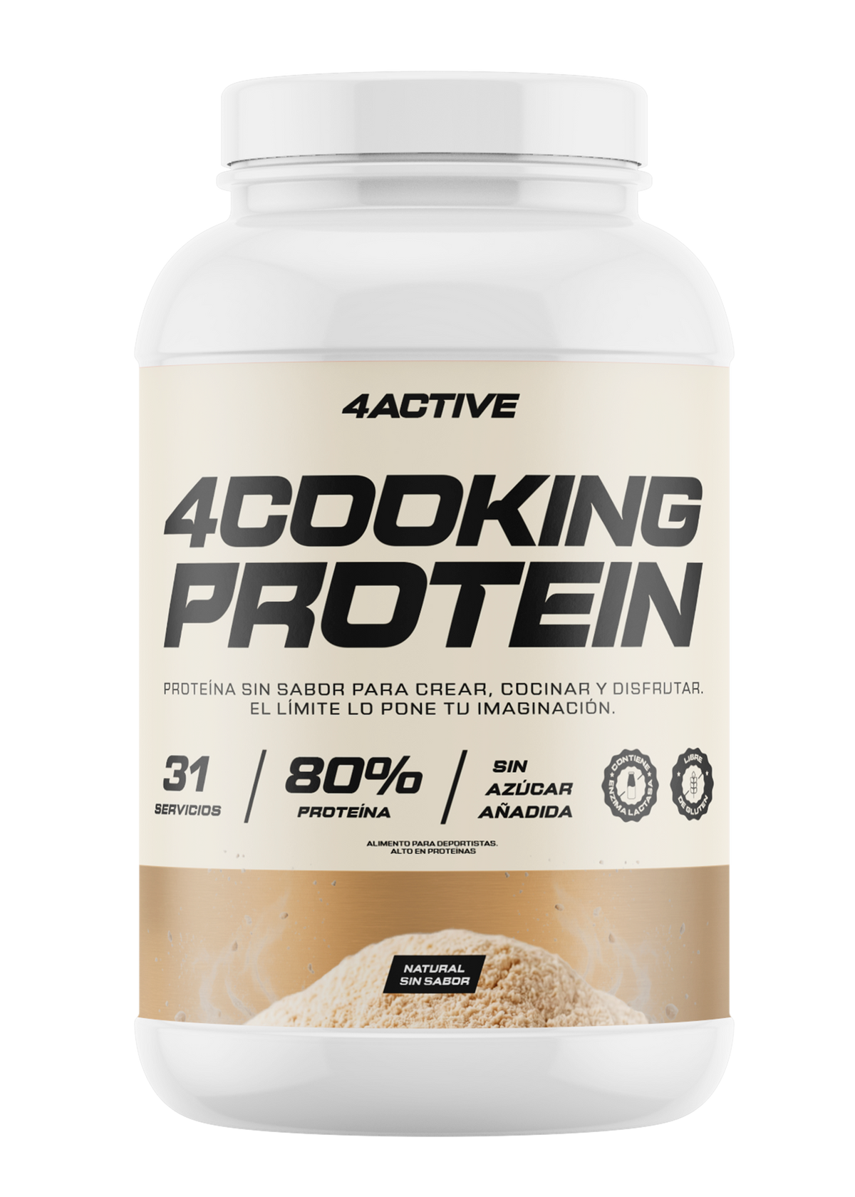 4Active 4Cooking | 31 Servicios · 80% Proteína · 26gr Proteína · 1000 grs