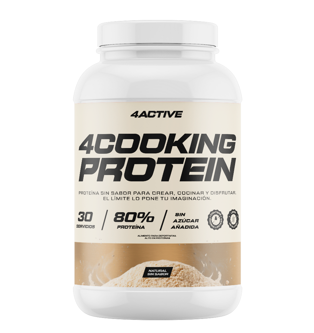 4Active 4Cooking | 30 Servicios · 80% Proteína · 24gr Proteína · 900 grs