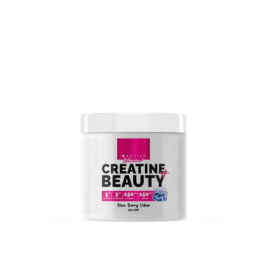 4Active Creatina + Colágeno Mujer Blueberry | 30 Servicios · 5g por porción · Fuerza y Belleza