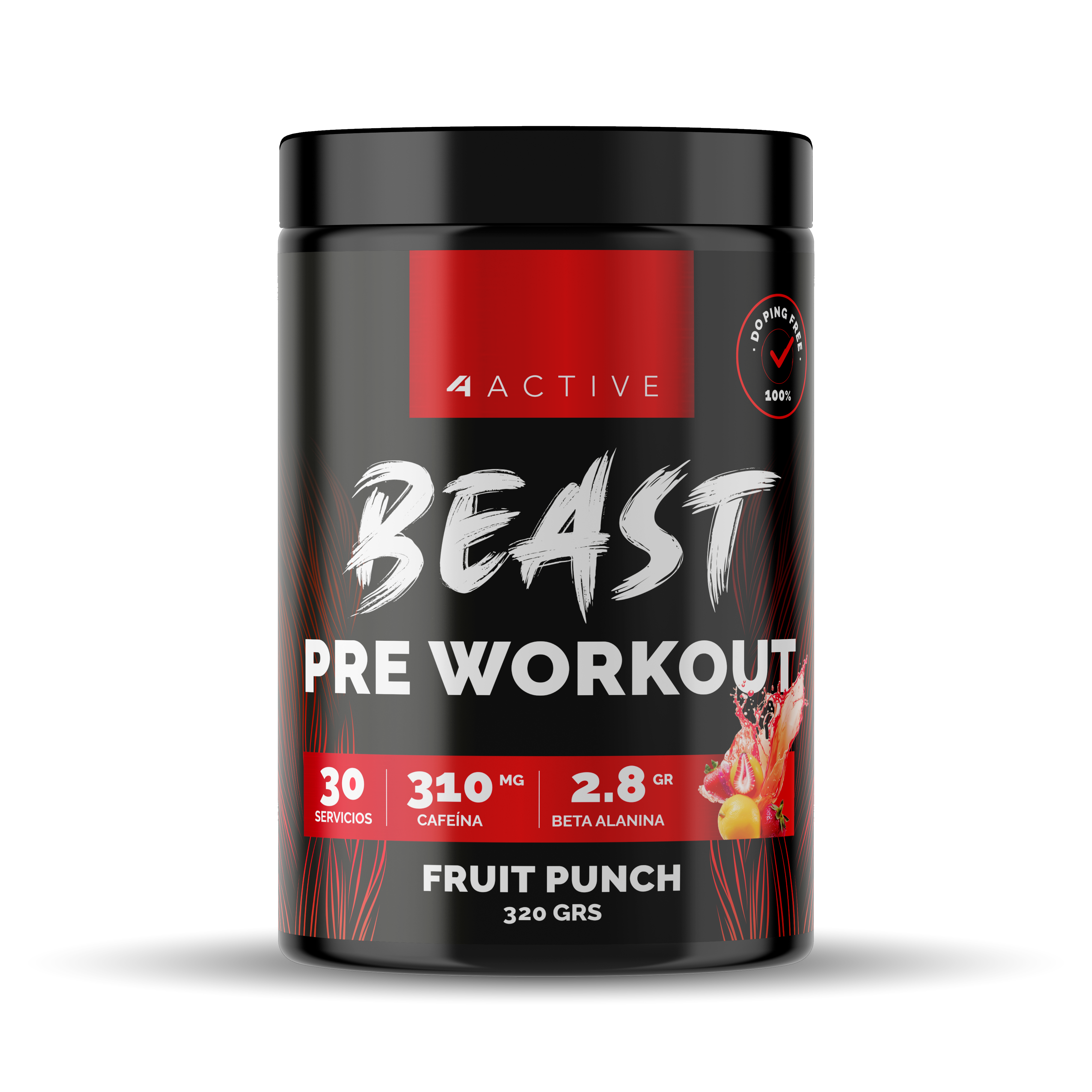 Beast Pre Workout Fruit Punch - 4active – 4 Active