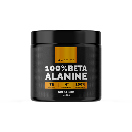 4Active Beta Alanina en Polvo 300g | 75 Servicios · 4g por porción · Resistencia Muscular