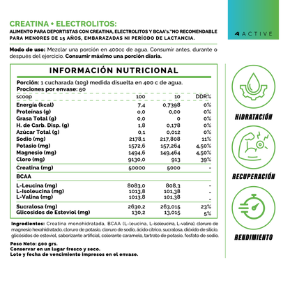Creatine + Electrolytes 600 grs