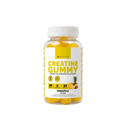 4Active Creatina en Gomitas | 30 Servicios · 3 gomitas por porción · 5g Creatina Monohidratada