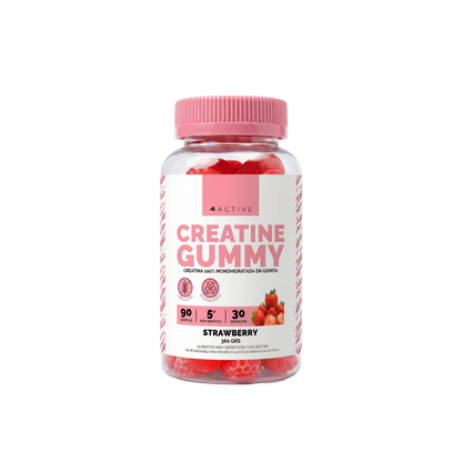 4Active Creatina en Gomitas | 30 Servicios · 3 gomitas por porción · 5g Creatina Monohidratada
