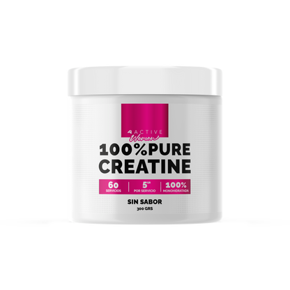 4Active Creatina Monohidratada Mujer 300g | 60 Servicios · 5g por porción · Fuerza y Tonificación