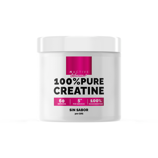 4Active Creatina Monohidratada Mujer 300g | 60 Servicios · 5g por porción · Fuerza y Tonificación