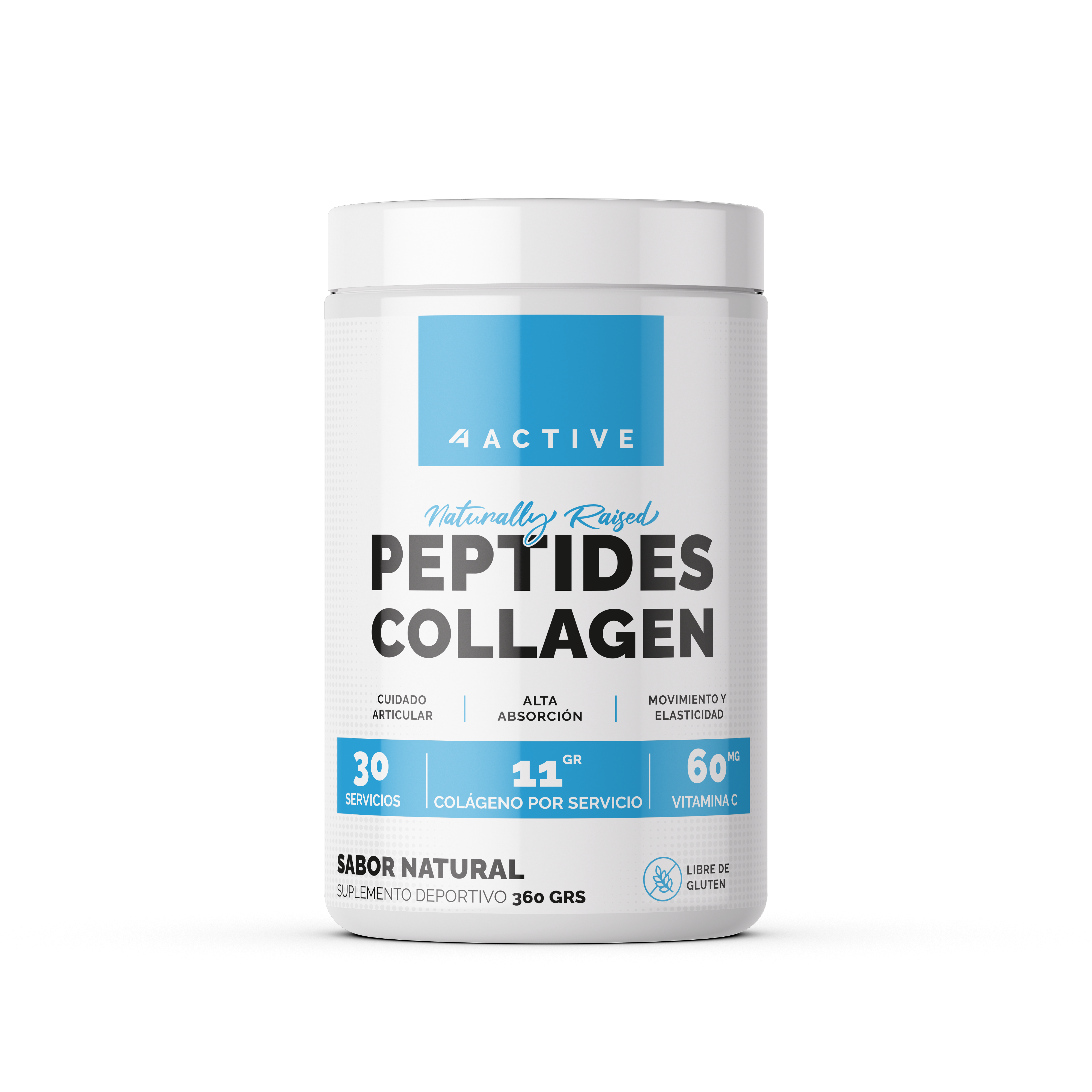 4Active Colágeno Hidrolizado en Polvo | 30 Servicios · 11g Colágeno ...