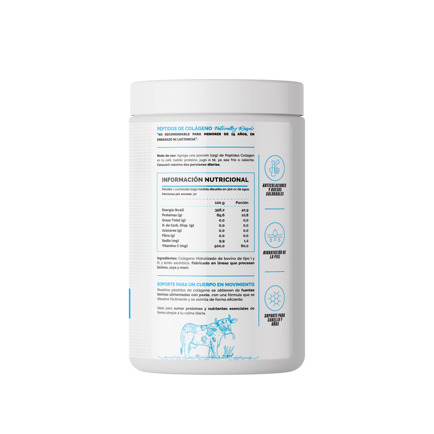 4Active Colágeno Hidrolizado en Polvo | 30 Servicios · 11g Colágeno · Piel, Cabello y Articulaciones