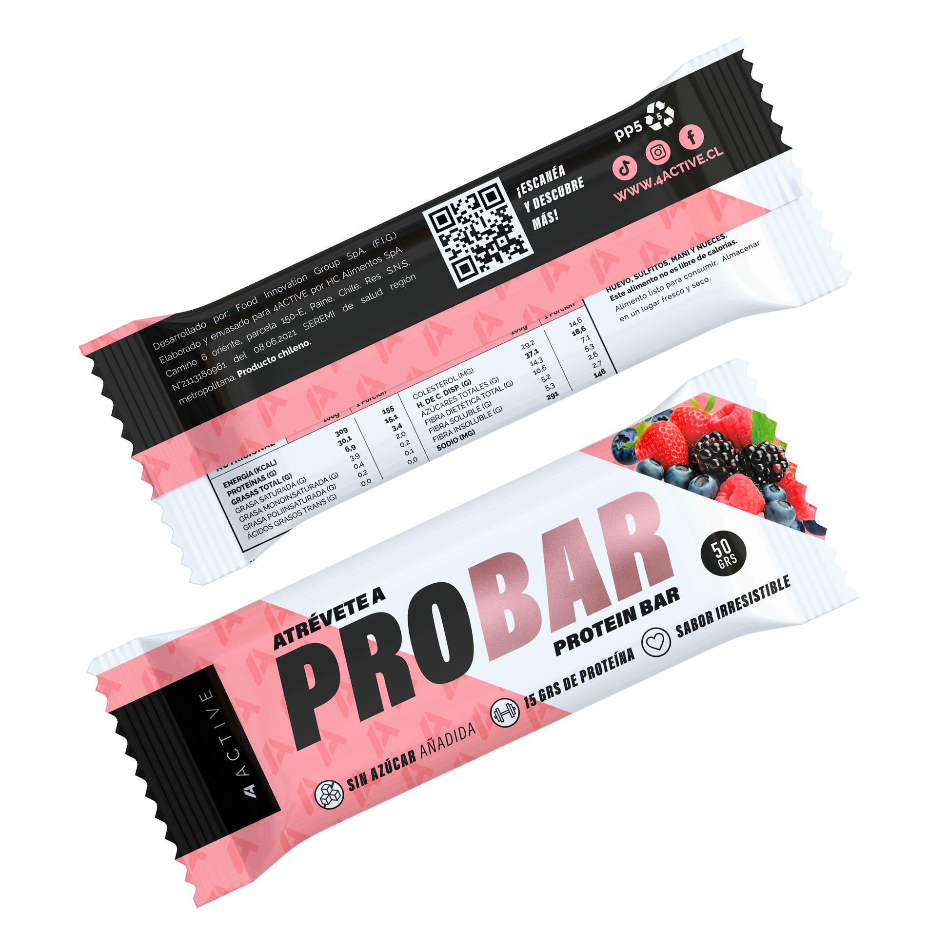 PROBAR Frutos rojos Chocolate 16 unidades