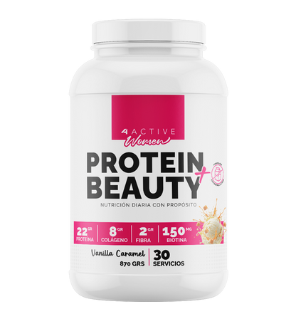 4Active Protein Beauty+ Proteína 870g | 30 Servicios · 22g Proteína · Recuperación
