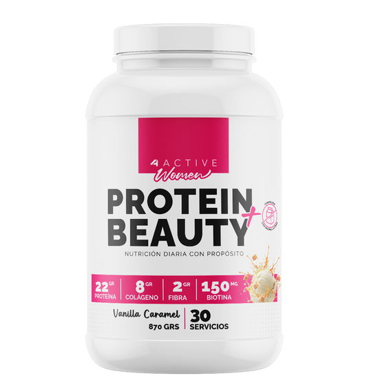 4Active Protein Beauty+ Proteína 870g | 30 Servicios · 22g Proteína · Recuperación