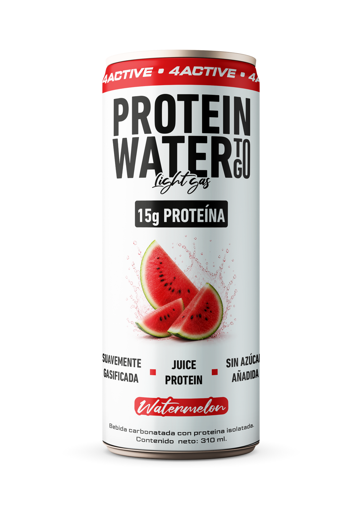 4Active Protein Water To Go Light Gas 15g Proteína 310 ml | Bebida Proteica