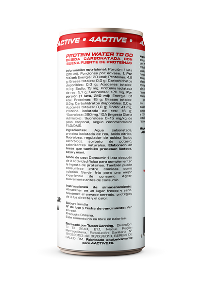 4Active Protein Water To Go Light Gas 15g Proteína 310 ml | Bebida Proteica