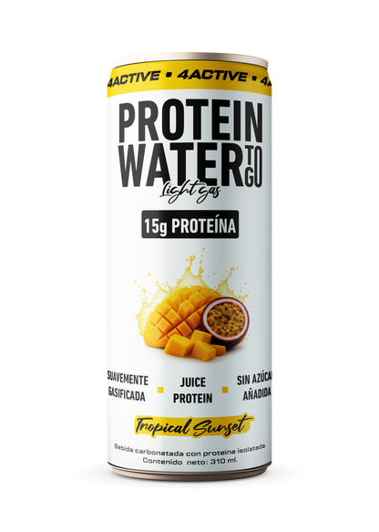 4Active Protein Water To Go Light Gas 15g Proteína 310 ml | Bebida Proteica