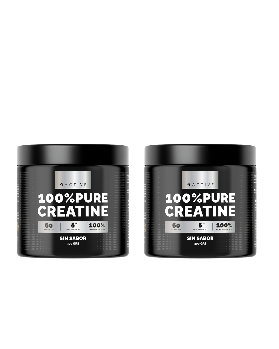 Pack 2x Creatina Monohidratada 300g | 120 Servicios · 5g por porción · Ahorro y Rendimiento